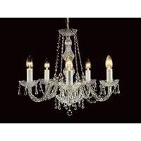 cp000215 chrome crystal georgian 5 light crystal chandelier