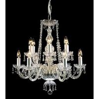 CP00071/12 CHROME Crystal Preciosa 12 Lt Crystal Chandelier