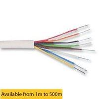 CQR White 0.182mm 8 Core 4 Pair Round CCA PVC Intruder Burglar Alarm Security Cable