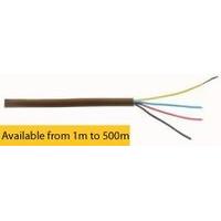 CQR Brown 0.182mm 4 Core 2 Pair Round Professional Copper PVC Intruder Burglar Alarm Security Cable