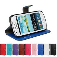 Crazy Horse Leather Wallet Flip Case with Card Holder And Stand Function for Samsung S3 Mini I8190N