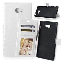 Crazy Horse PU Leather Wallet Stand Case Cover with Card Slots for Sony Xperia M2 D2303 D2305 D2306 (Assorted Colors)