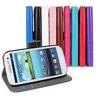 Crazy Horse Leather Wallet Flip Case with Card Holder And Stand Function for Samsung S3 I9300