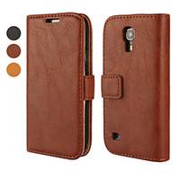 Crystal Surface PU Leather Full Body Case with Stand and Card Slot for Samsung Galaxy S4 Mini I9190(Assorted Color)