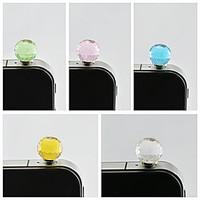 Crystal Ball 3.5mm Dustproof Plug for iPhone Sumsung(Random Color)