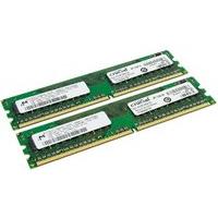 Crucial CT2KIT12864AA667 2GB kit (2x1GB) DDR2 667MHz/PC2-5300 Memory Non-ECC Unbuffered CL5 Lifetime Warranty