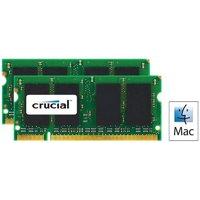 crucial 4gb kit 2gbx2 ddr2 667mhz pc2 5300 cl5 sodimm 200 pin for mac