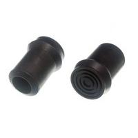 Crutch Frame Ferrule Black Rubber Heavy Duty + Steel Insert 19MM Id ( pck 100 )