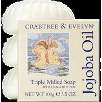 crabtree evelyn jojoba triple milled shell soap 3 x 100g