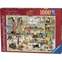 Crazy Cats In The Craft Room Puzzle (1000 Pieces)