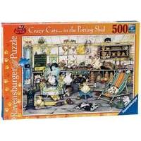 crazy cats in the potting shed puzzle 500 pieces