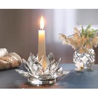 Crystal Lotus Flower Candleholder, Crystal