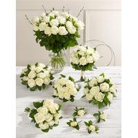 creamy white luxury rose wedding flowers collection 4