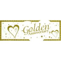 creative party anniversary giant banner golden