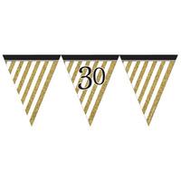 Creative Party Black And Gold Paper Flag Bunting - 30