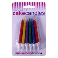 creative party glitter candles multi coloured