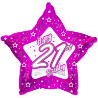 creative party 18 inch pink star balloon age 21