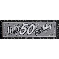 Creative Party Black Giant Banner - 50th