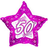 creative party 18 inch pink star balloon age 50