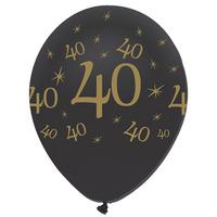creative party black and gold 12 inch latex balloons 40 all round prin ...