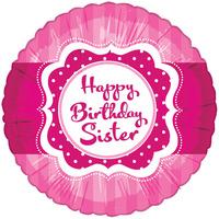 Creative Party 18 Inch Balloon - Happy Birthday Sister