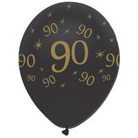creative party black and gold 12 inch latex balloons 90 all round prin ...