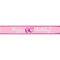creative party perfectly pink foil banner 60th birthday