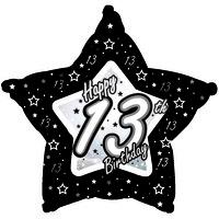 creative party 18 inch blacksilver star balloon age 13