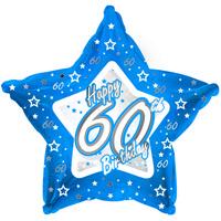 creative party 18 inch blue star balloon age 60