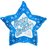 creative party 18 inch blue star balloon happy birthday