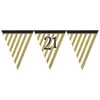 Creative Party Black And Gold Paper Flag Bunting - 21