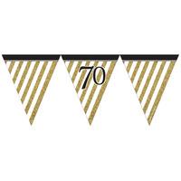 Creative Party Black And Gold Paper Flag Bunting - 70