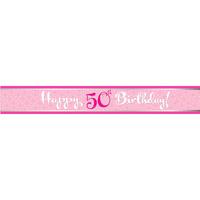 Creative Party Perfectly Pink Foil Banner - 50th Birthday