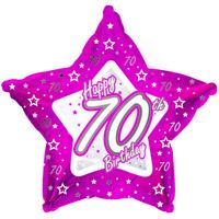creative party 18 inch pink star balloon age 70