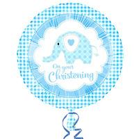 Creative Party 18 Inch Foil Balloon - Christening Blue