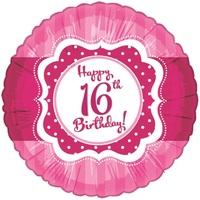 Creative Party 18 Inch Foil Balloon - Perfectly Pink Happy 16th Birthday