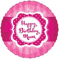 Creative Party 18 Inch Foil Balloon - Perfectly Pink Happy Birthday Mum