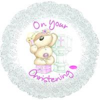 Creative Party 18 Inch Foil Balloon - Fizzy Moon On Your Christening Girl