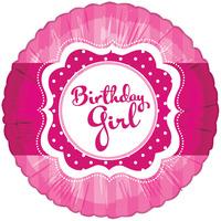 creative party 18 inch foil balloon perfectly pink birthday girl