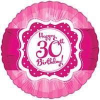 Creative Party 18 Inch Foil Balloon - Perfectly Pink Happy 30th Birthday