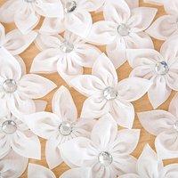 create and craft white organza bow crystal 20 pieces 376115