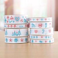 Create and Craft Dainty Print Christmas Ribbons - 9 x 3 Metres 372095