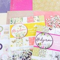 Craftwork Cards Hedgerow and Meadow Collections with Free 8x8 Cardstock Pack 402348