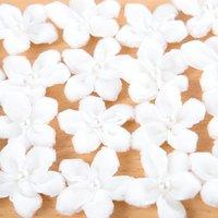 Create and Craft White Velvet Bow Pearls 376112
