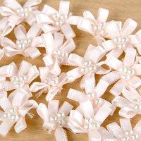 create and craft satin bows pearls 20 pieces 375978