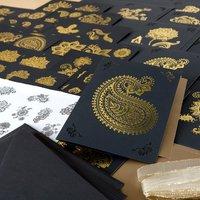 create and craft luxury collection black and gold flower decoupage kit ...