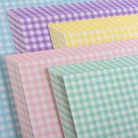 Create and Craft Pack of 50 A4 Double Sided Gingham Pastel Cardstock 250 GSM 298686