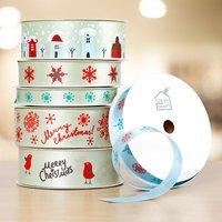 Create and Craft Jolly Print Christmas Ribbon 6 x 3 Metres 372097