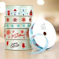 create and craft jolly print christmas ribbon 6 x 3 metres 372097