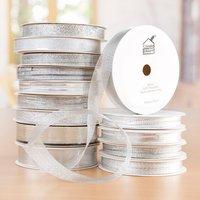 Create and Craft Silver Dazzle Ribbon Collection - contains 14 Rolls 376486